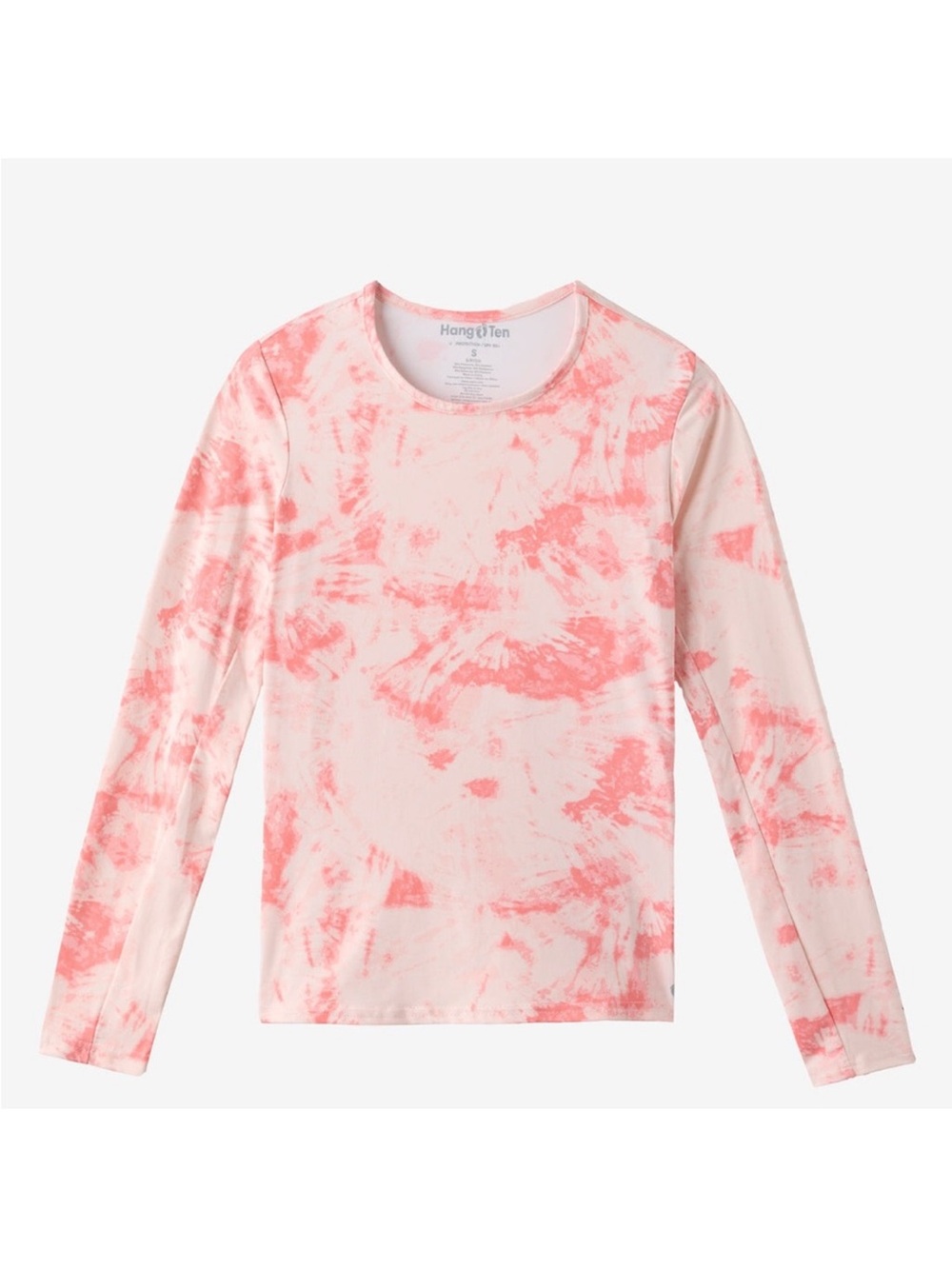 Hang Ten Starfish Rashguard UV Protection UPF 50+, Pink Tie Dye, Women's XXL
